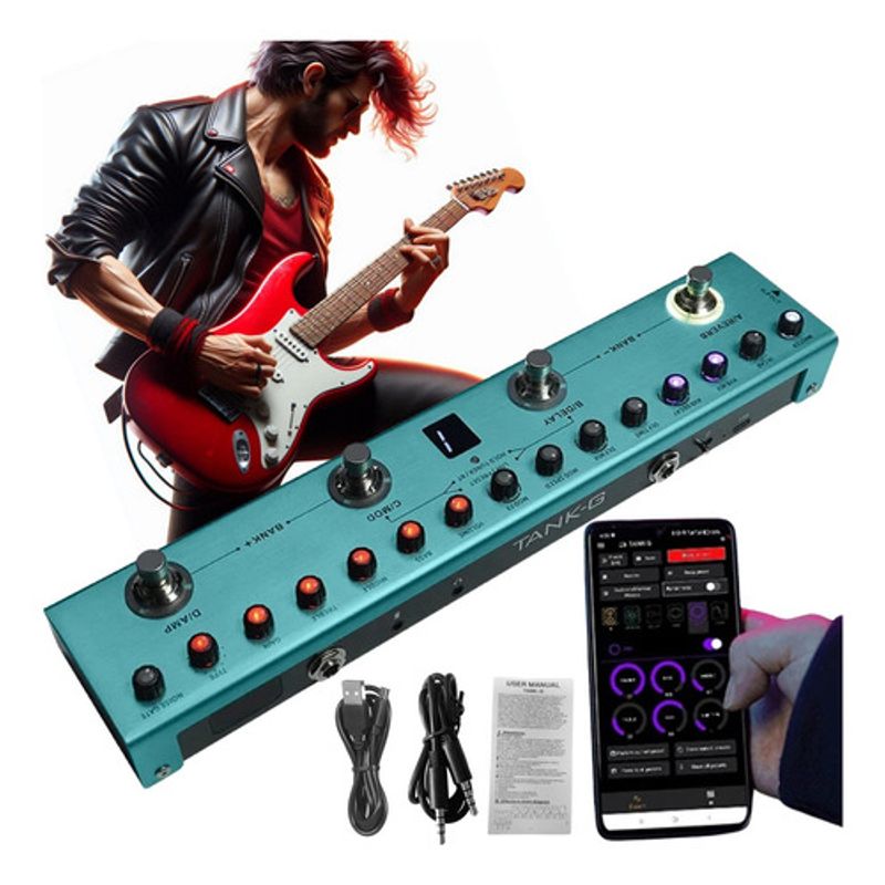 GENERICO - Pedalera 36 Efectos Guitarra Eléctrica Multiefectos Portátil