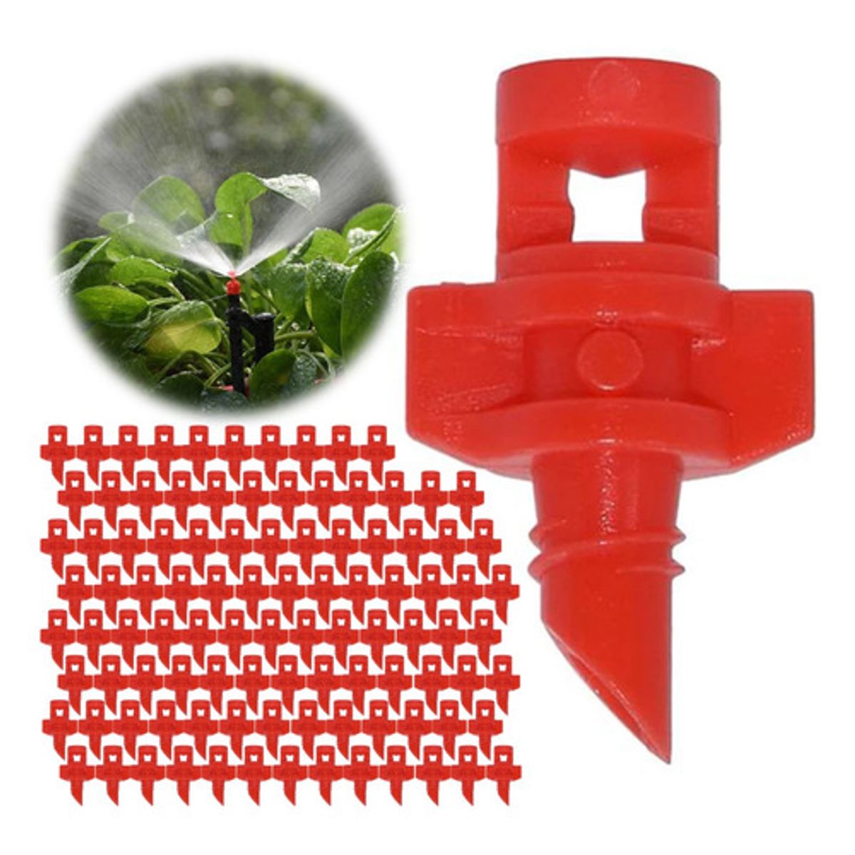 GENERICO - 100x Aspersor Micro Jet 360° Riego Jardín Agrícola / 360 Grados
