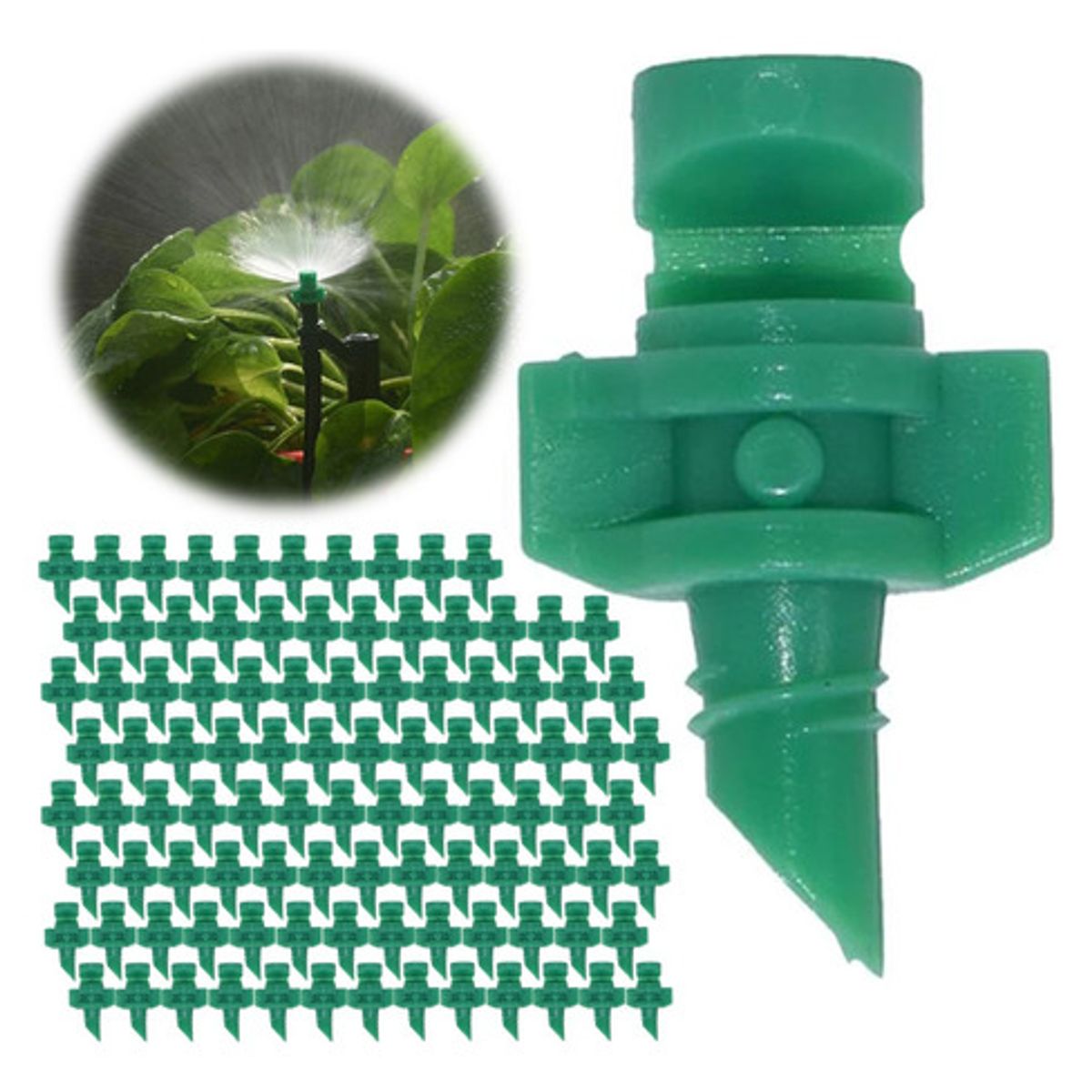 GENERICO - 100x Aspersor Micro Jet 180° Riego Jardín Agrícola / 180 Grados