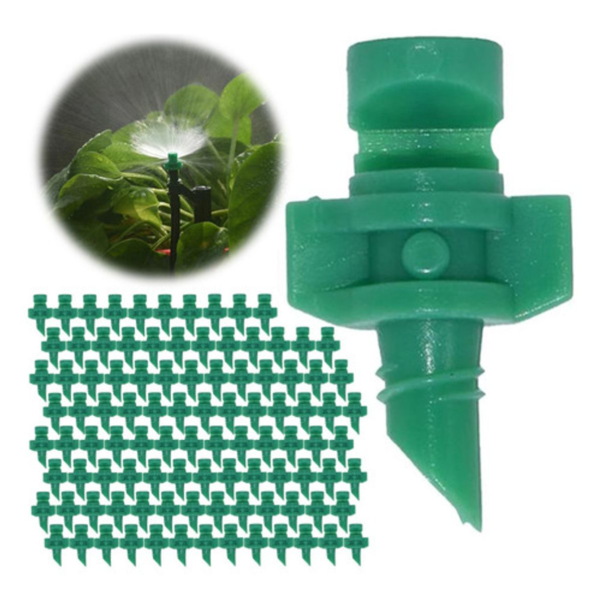 GENERICO - 100x Aspersor Micro Jet 180° Riego Jardín Agrícola / 180 Grados
