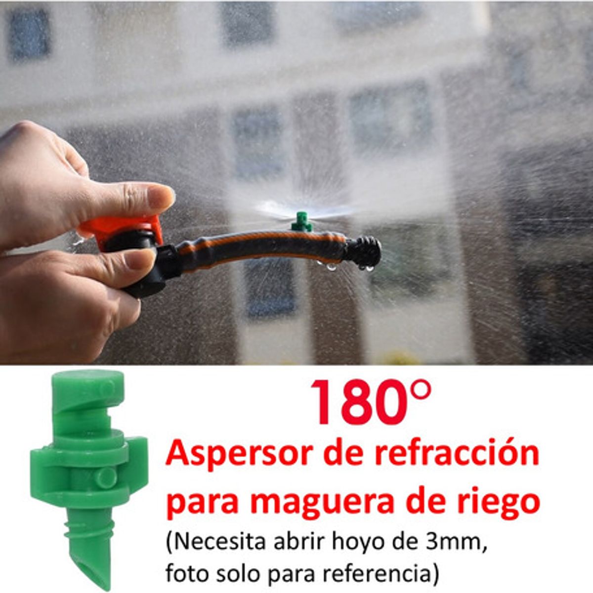 GENERICO - 100x Aspersor Micro Jet 180° Riego Jardín Agrícola / 180 Grados