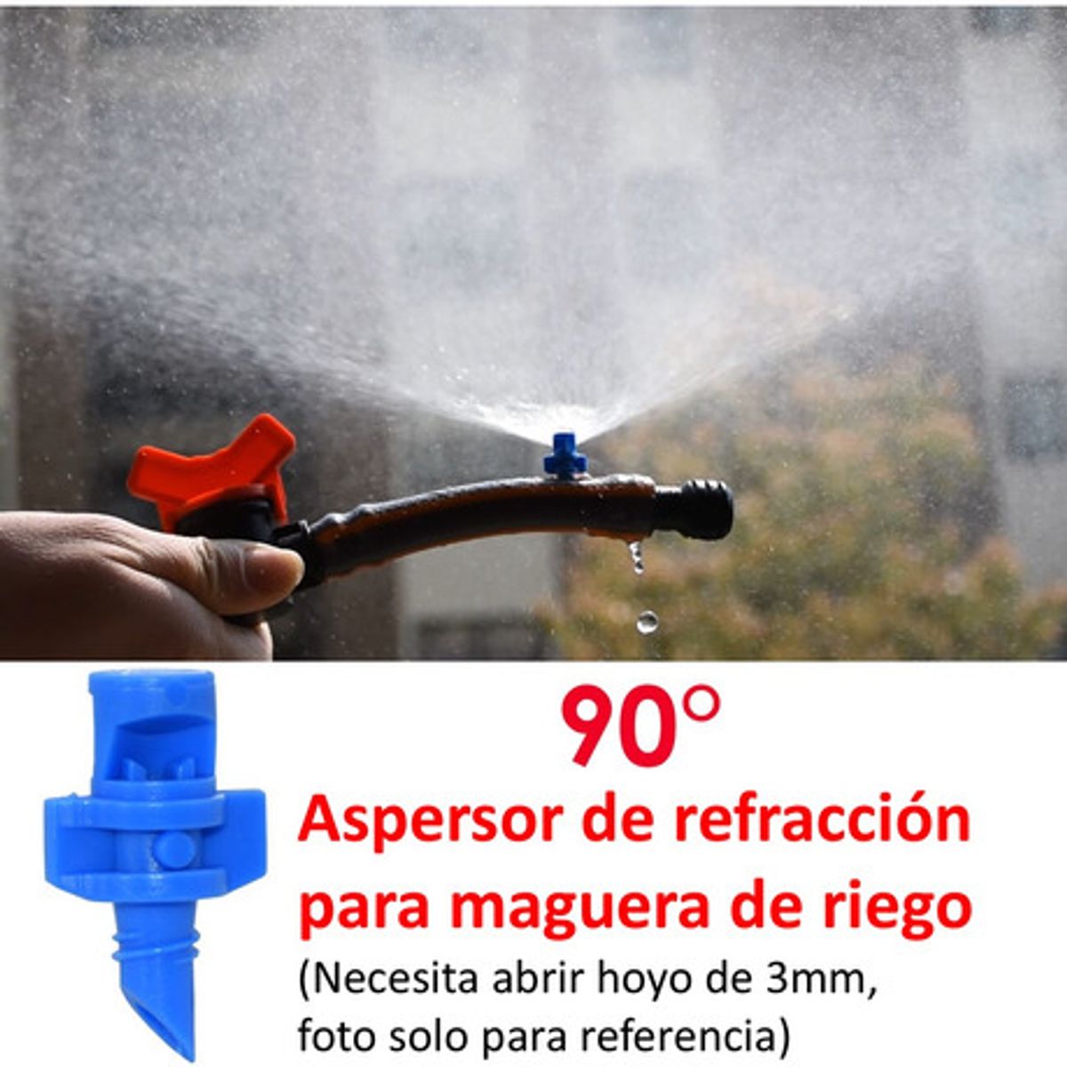 GENERICO - 100x Aspersor Micro Jet 90° Riego Jardín Agrícola / 90 Grados