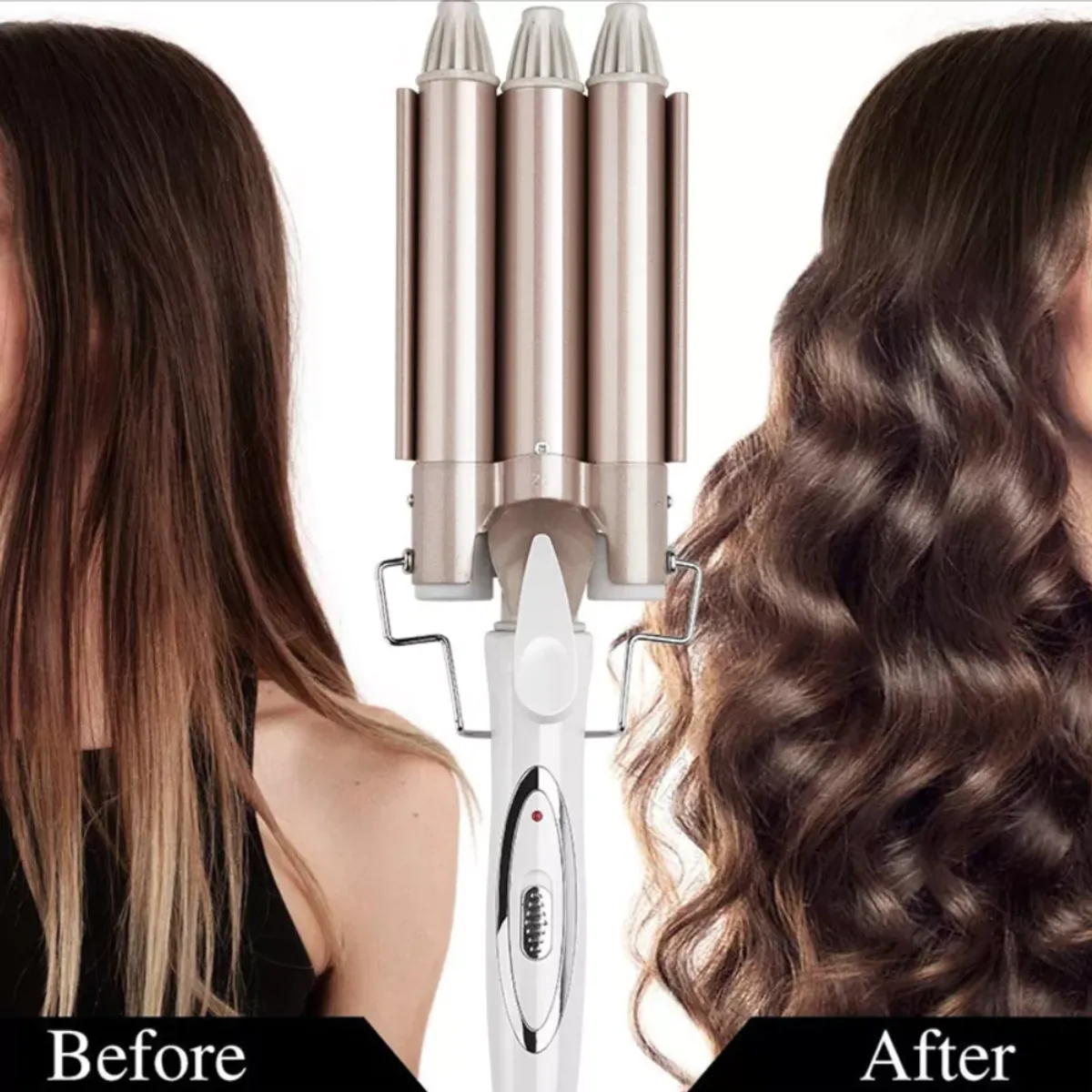 Ondulador Triple Rizador Cabello Pelo 3 Tubos Profesional, marca GENERICO - Foto Principal