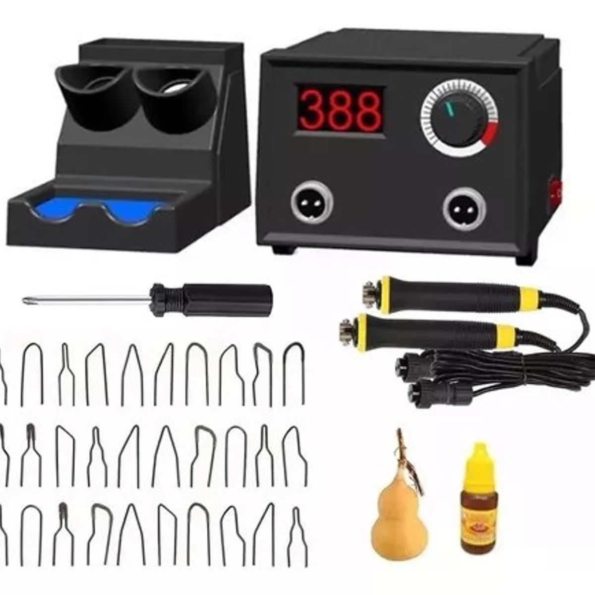 MUNDO MAGIA - Pirograbador Pirografo Maderas Cueros 20 Puntas 40w