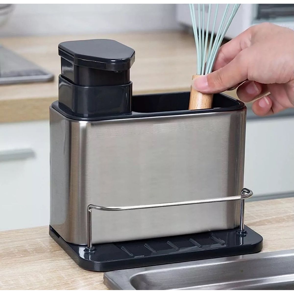 GENERICO - Dispensador Lavaloza Con Organizador Para Esponja