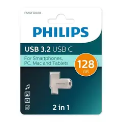 PHILIPS - PENDRIVE 2 en 1 TYPE C 3.2 (128GB)