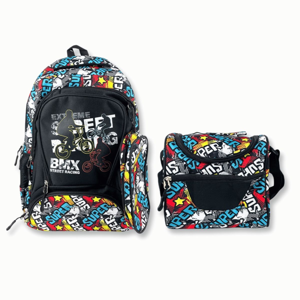 UTILISIMO - Pack Mochila Lonchera Y Estuche 45cm Juvenil Y Escolar Cycling