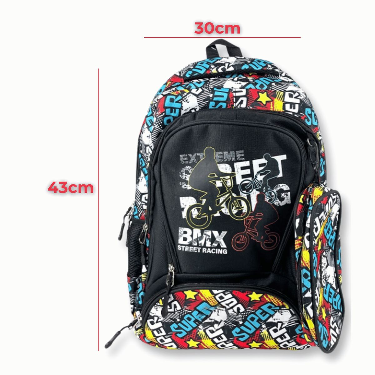 UTILISIMO - Pack Mochila Lonchera Y Estuche 45cm Juvenil Y Escolar Cycling