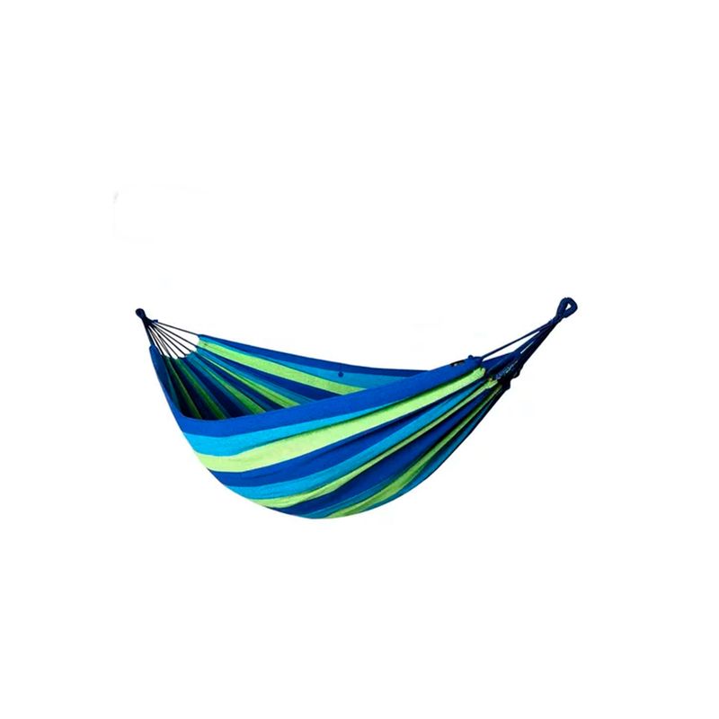 GENERICO - Hamaca Algodón 2 Plazas 150x200cm Hasta 200kg Azul