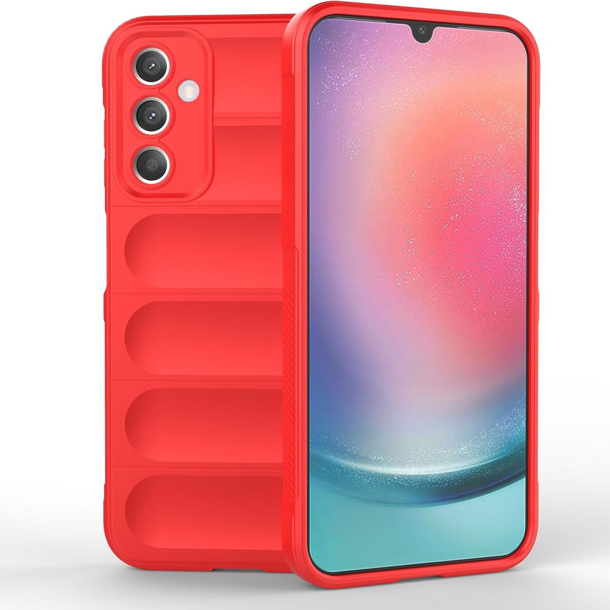 GENERICO - Carcasa para Samsung A16 4G y 5G Robusta Proteccion Camara - Rojo