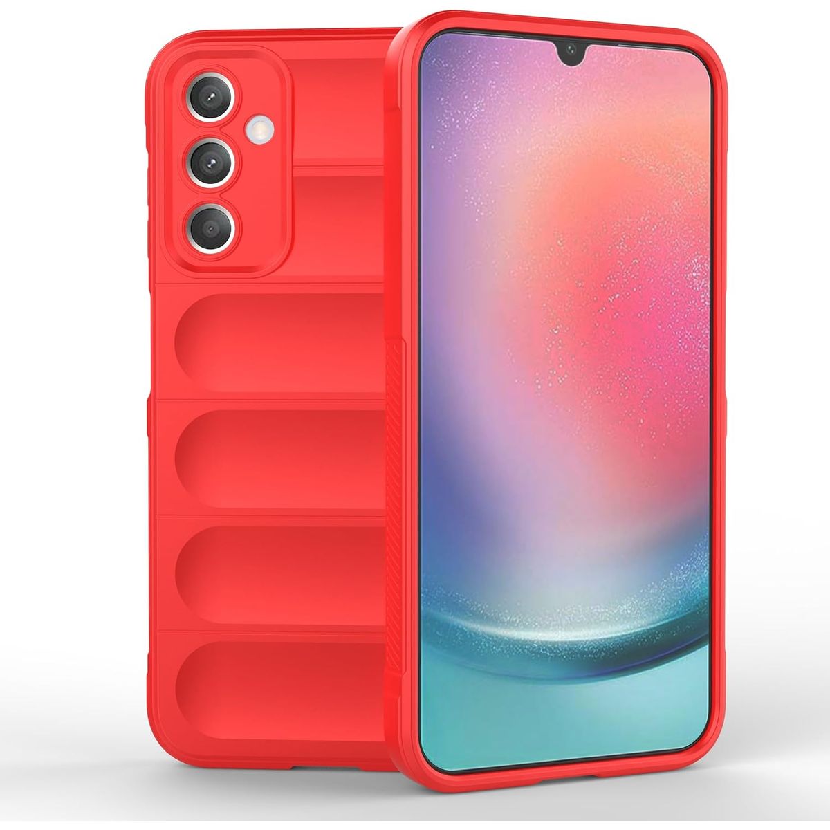 GENERICO - Carcasa para Samsung A16 4G y 5G Robusta Proteccion Camara - Rojo