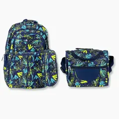 UTILISIMO - Pack Mochila Lonchera Y Estuche 45CM Juvenil y Escolar Dinosaur tracks