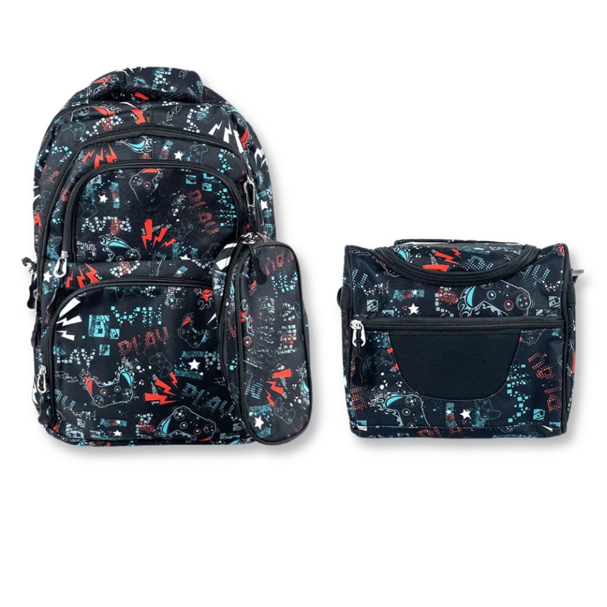 UTILISIMO - Pack Mochila Lonchera Y Estuche 45CM Juvenil Y Escolar Rays