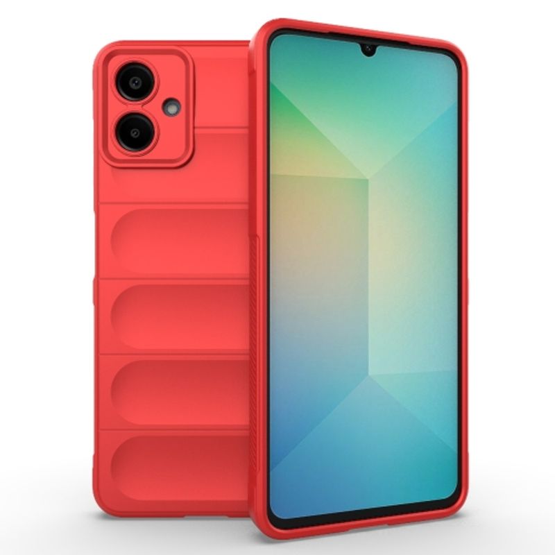 GENERICO - Carcasa para Samsung A06 Robusta Proteccion Camara - Rojo