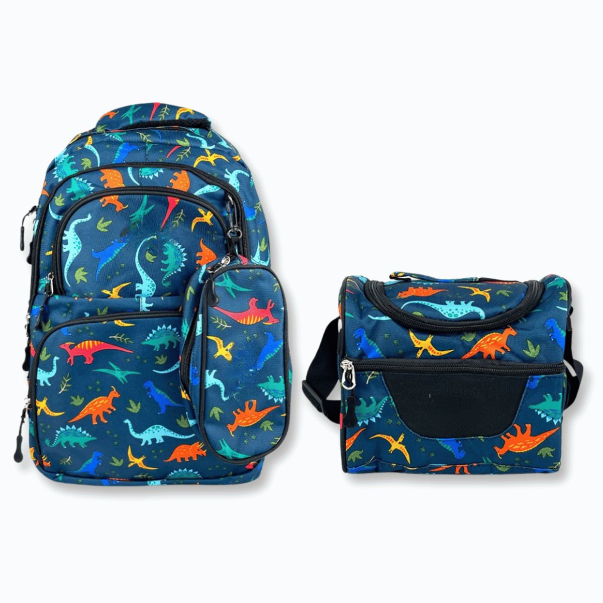 UTILISIMO - Pack Mochila Lonchera Y Estuche 45CM Juvenil Y Escolar Dinosaurs