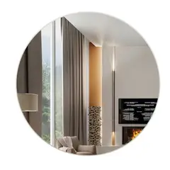 GENERICO - Espejo Decorativo Redondo De 60 Cm Con Cristal de 3mm