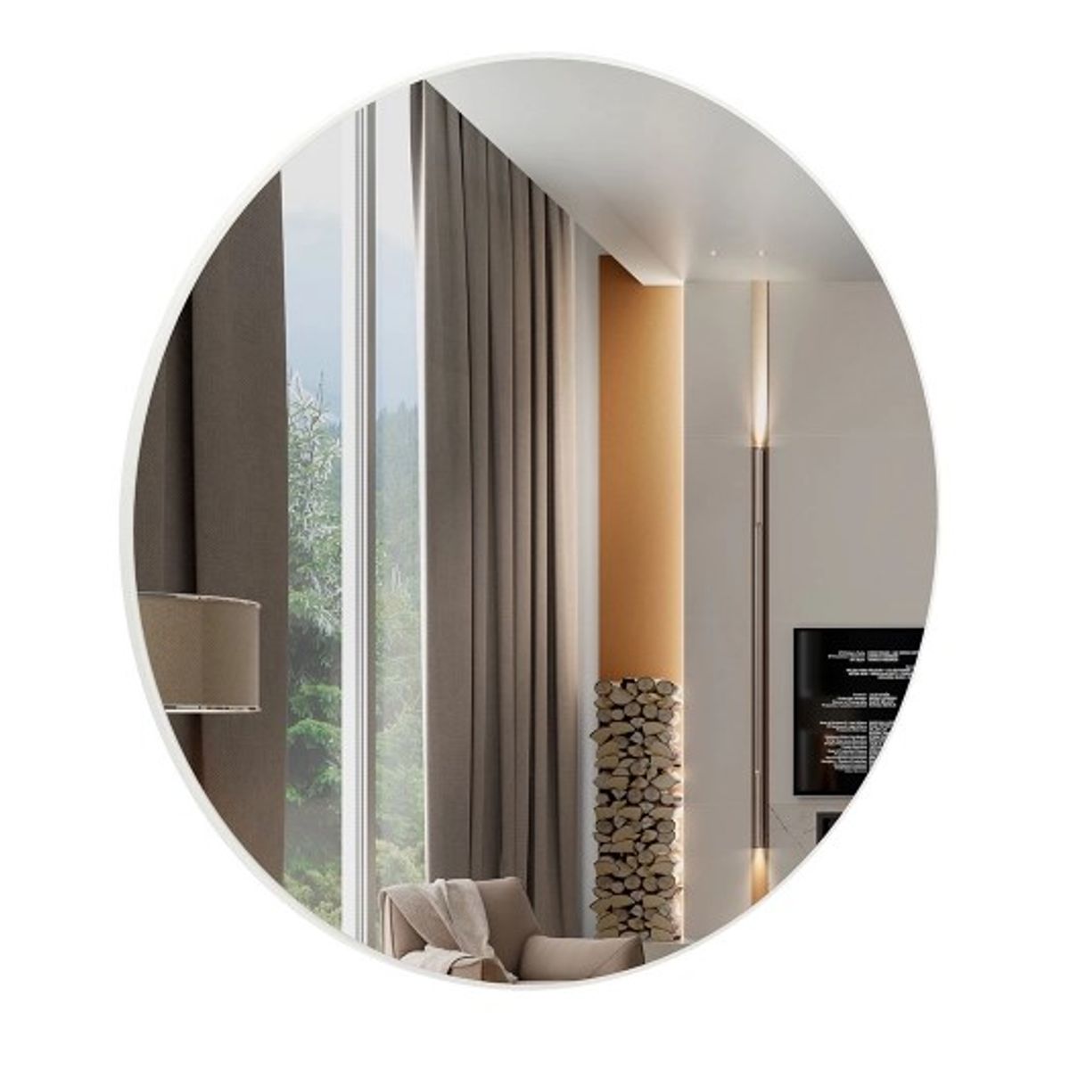 GENERICO - Espejo Decorativo Redondo De 60 Cm Con Cristal de 3mm