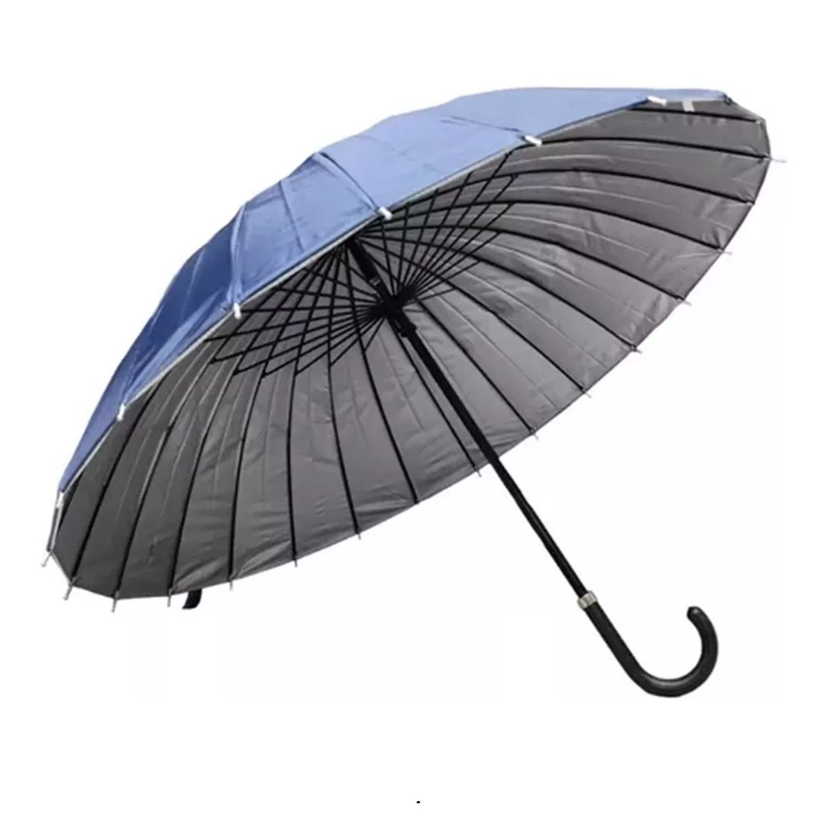 GENERICO - Paraguas Automatico Mango Curvo 24 Varillas Resistentes