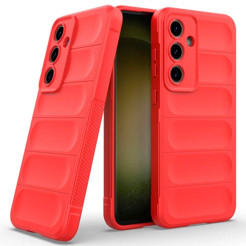 GENERICO - Carcasa para Samsung S23 Plus Robusta Proteccion Camara - Rojo