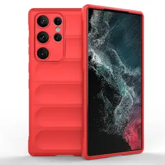 GENERICO - Carcasa para Samsung S25 Ultra Robusta Proteccion Camara - Rojo