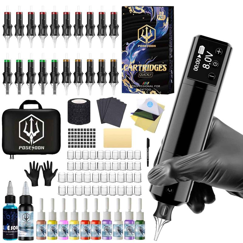 GENERICO - HM125  Kit de Máquina de Tatuaje Profesional