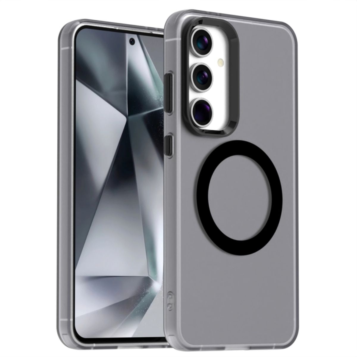 GENERICO - Carcasa para Samsung S25 Plus Compatible Carga Magnética Mate - Negro