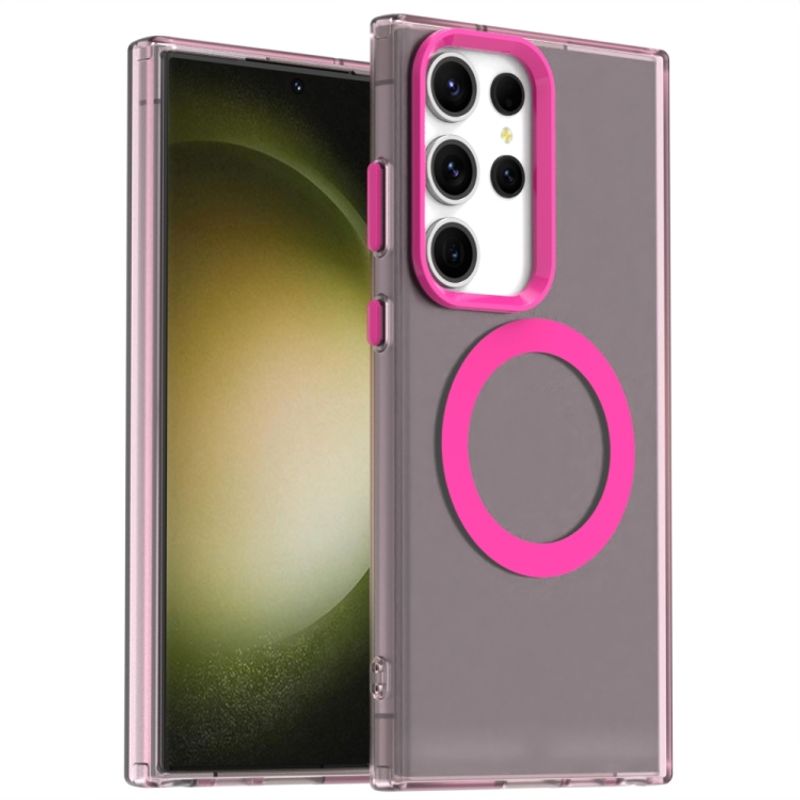 GENERICO - Carcasa para Samsung S25 Ultra Compatible Carga Magnética Mate - Rosa