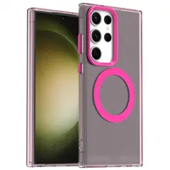 GENERICO - Carcasa para Samsung S25 Ultra Compatible Carga Magnética Mate - Rosa