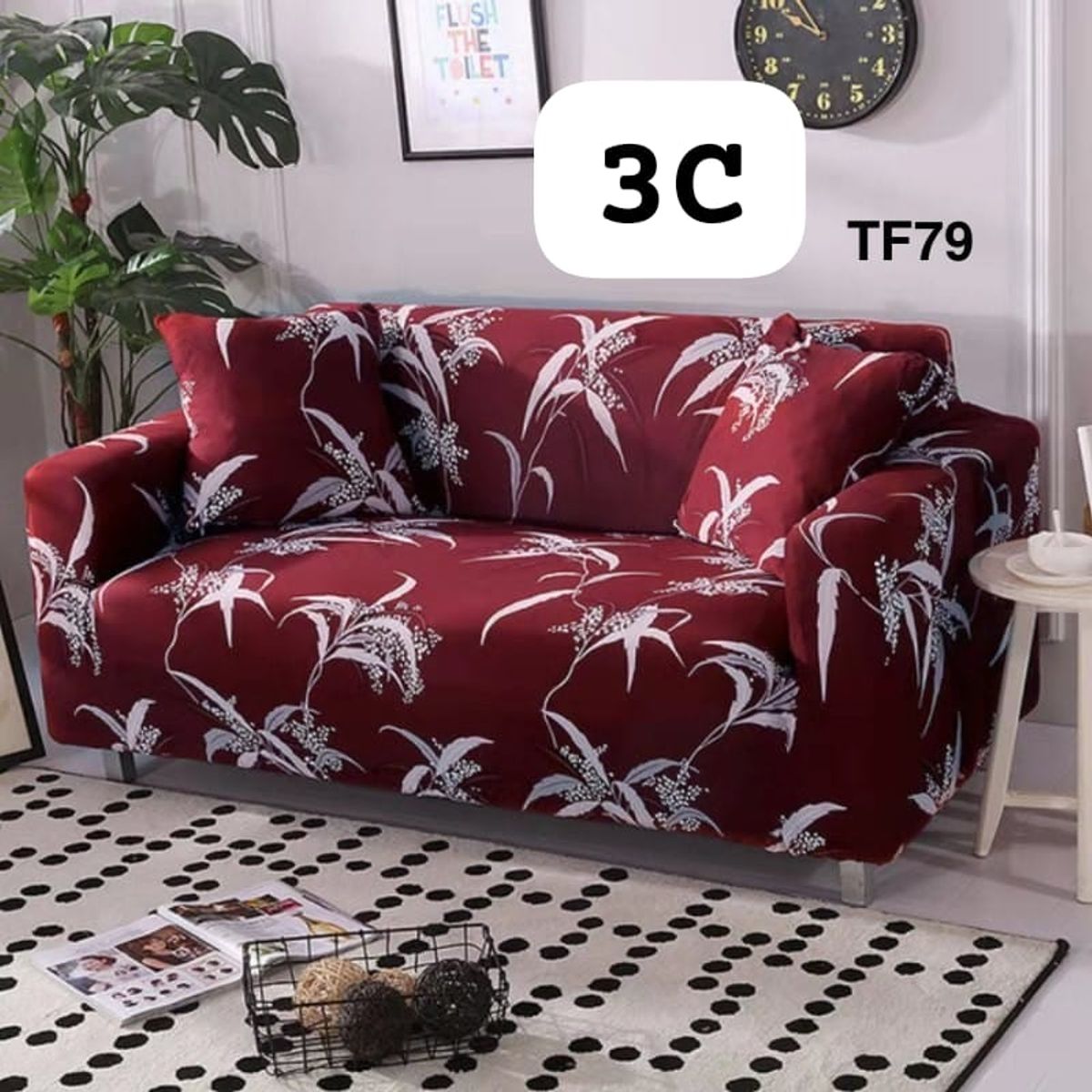 GENERICO - funda  protectora de sillon 3 cuerpo