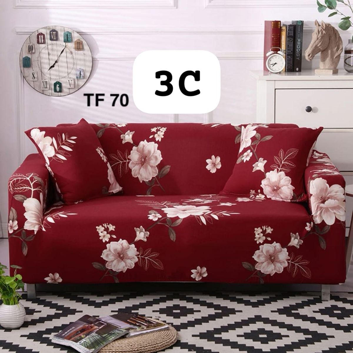 GENERICO - funda  protectora de sillon 3 cuerpo