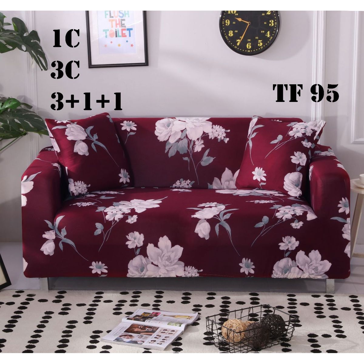 GENERICO - funda  protectora de sillon 3 cuerpo