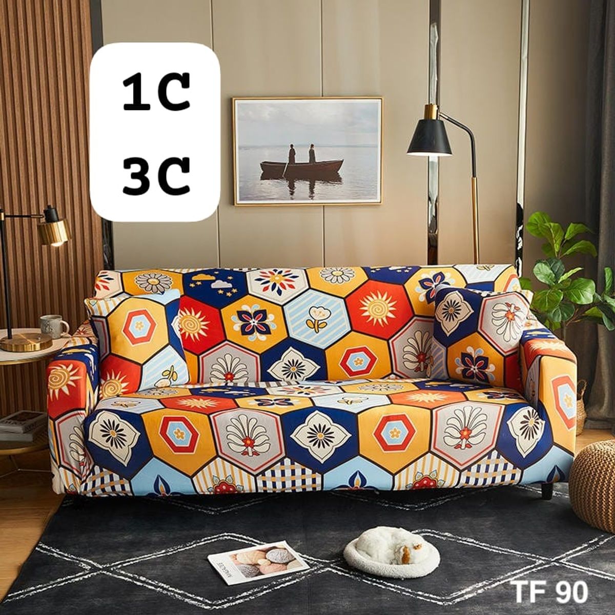 GENERICO - funda  protectora de sillon 3 cuerpo