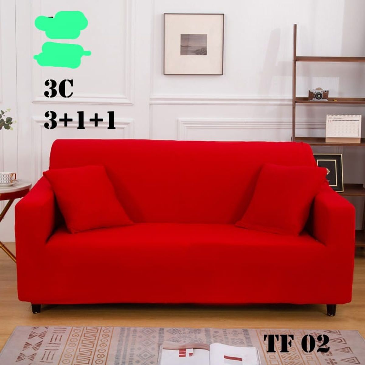 GENERICO - funda  protectora de sillon 3 cuerpo