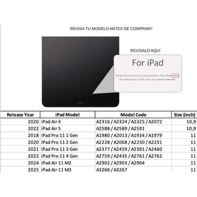 Imagen 2 del producto Funda Con Teclado Magic Key Para iPad Air 11 M2-M3 / Air 4-5 / Pro 11 - Negro