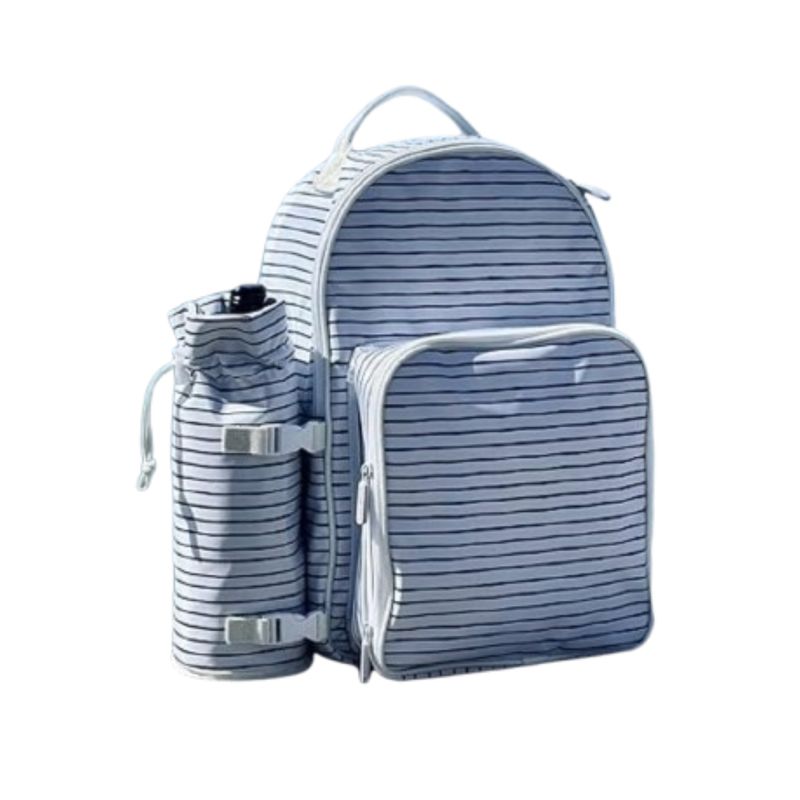 GENERICO - Mochila Cooler Set Picnic 2 Personas +vasos Platos Cubiertos
