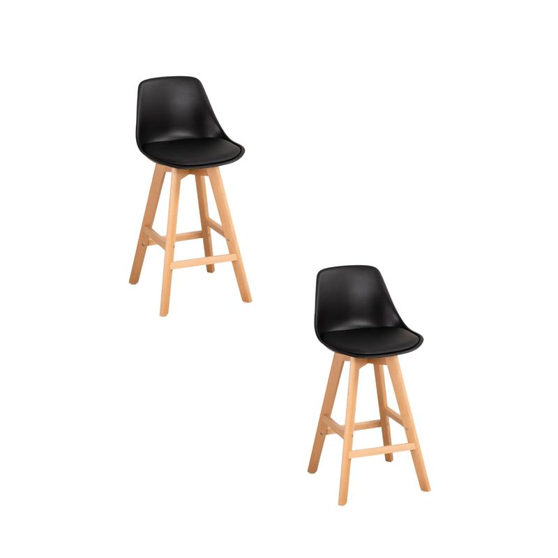 CORI CORI - Pack 2 Taburete Tulip 65cms Negro