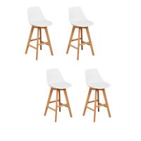 Pack 4 Taburete Tulip 65cms Blanco