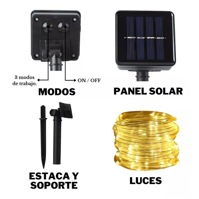 GENERICO - Luces DecoHogar Led Solar 10M