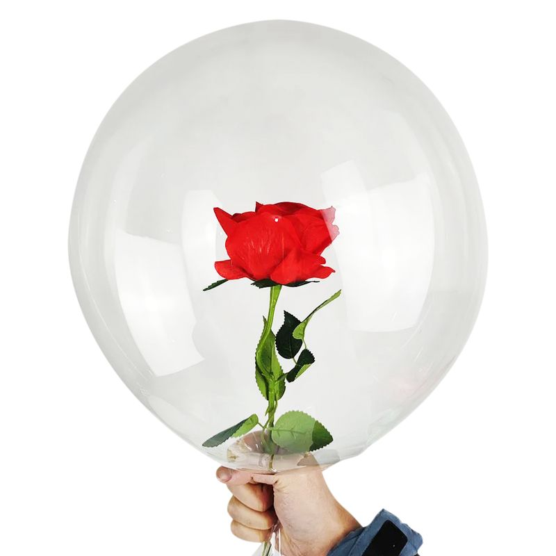 GENERICO - Globo Burbuja Con Rosa Eterna Regalo San Valentin Amor