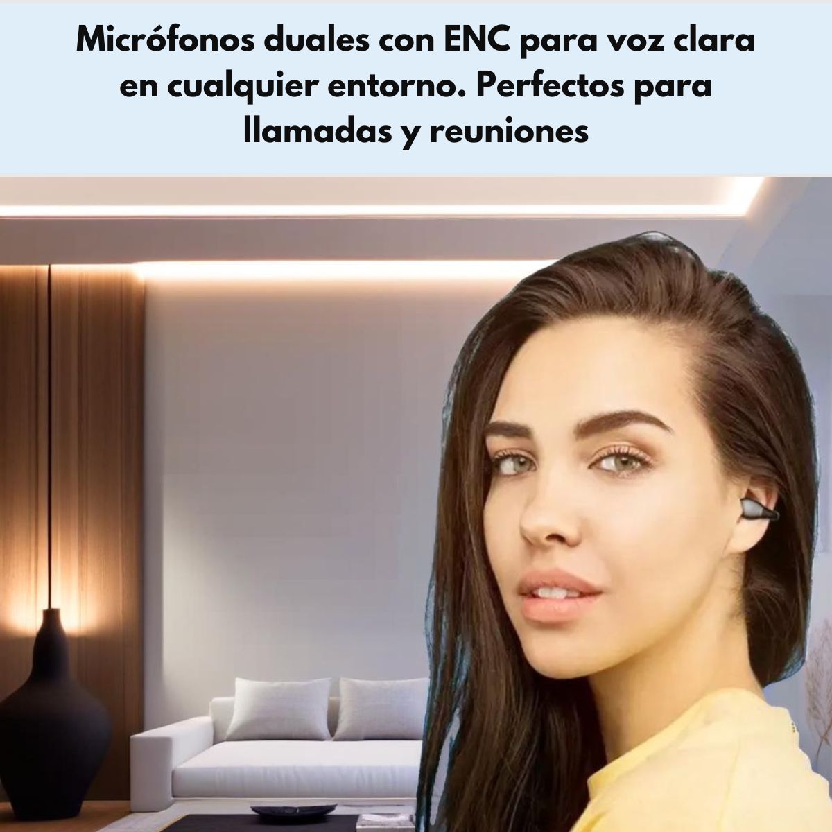 LANGSDOM - Audífonos  Bluetooth TWS ENC IPX Micrófono Langsdom TS03 Beige