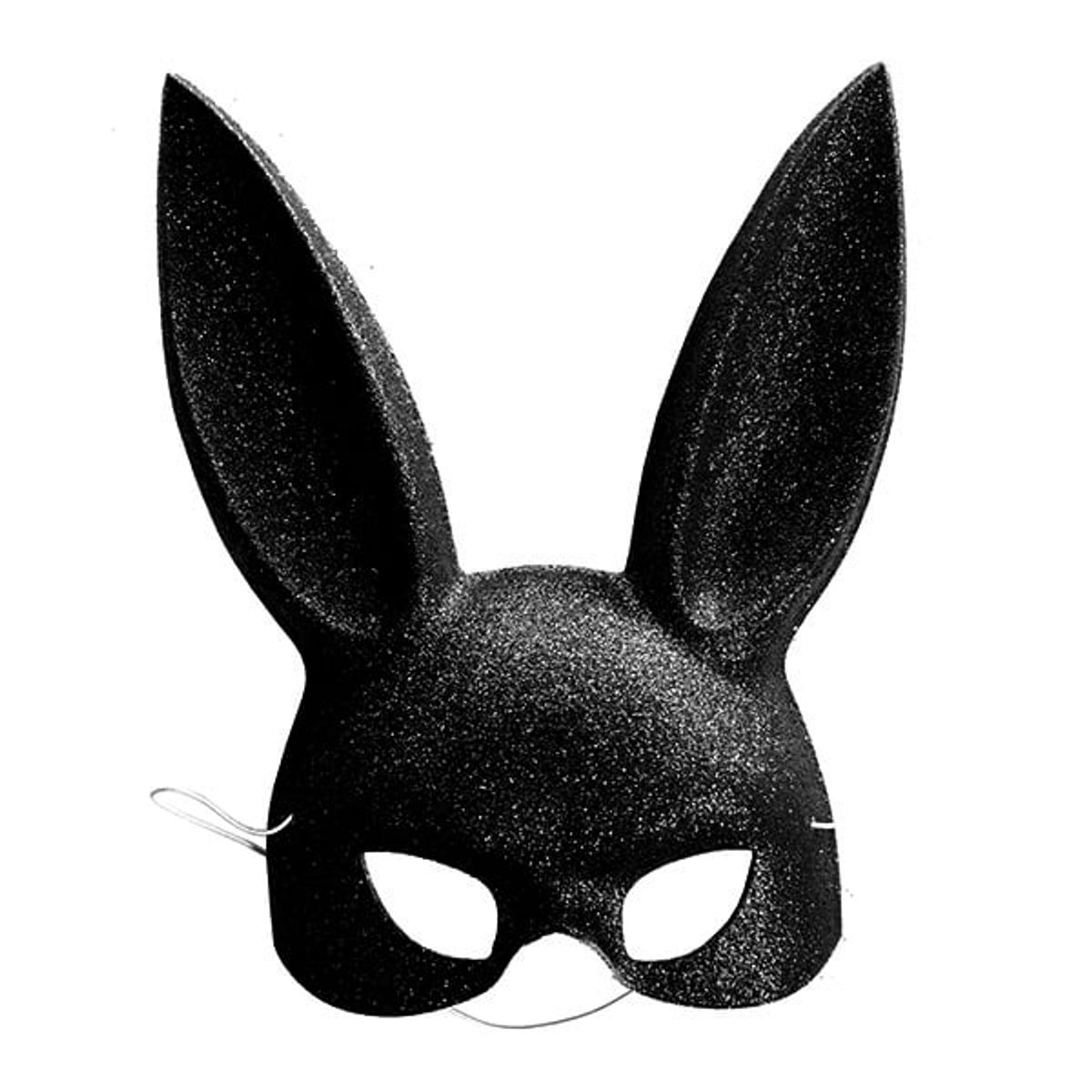 GENERICO - ANTIFAZ CONEJO GLITTER NEGRO X3 UNI