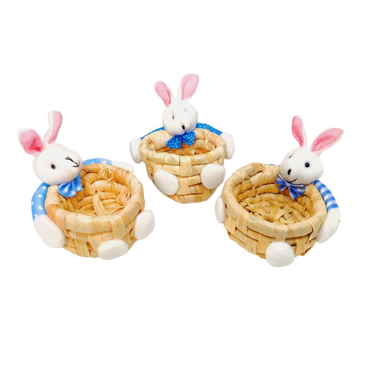 GENERICO - CANASTO 10X9X6 CONEJITO CELESTE X12 UNI