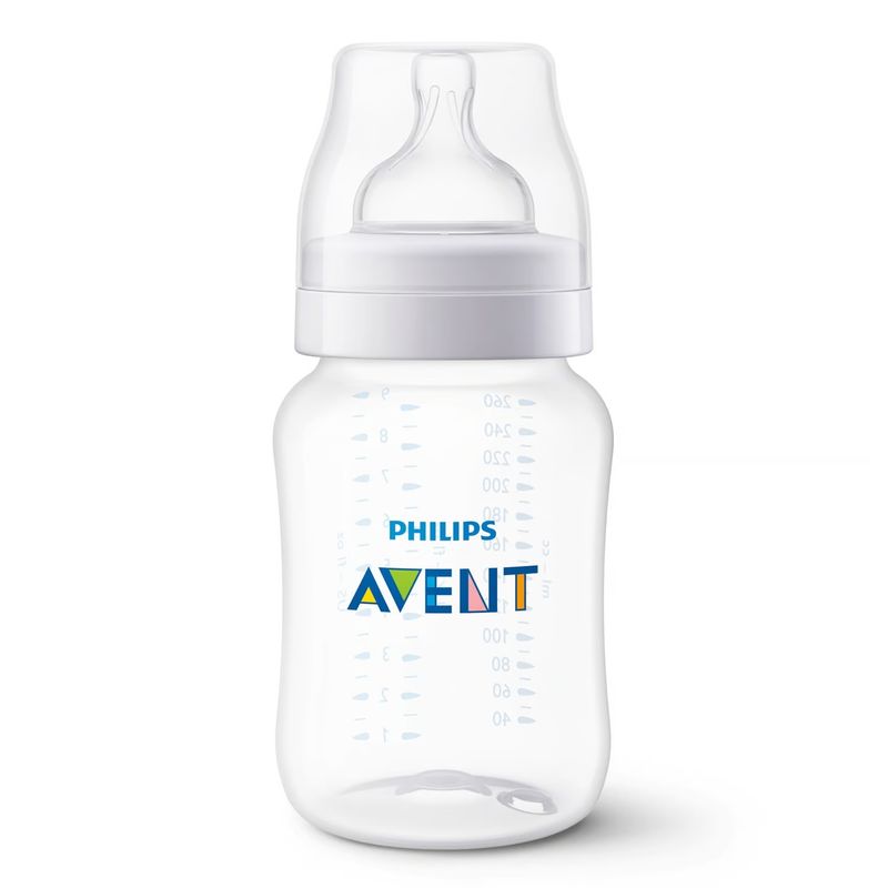 AVENT - Mamadera Anti-Colic 260Ml Traslucida Avent