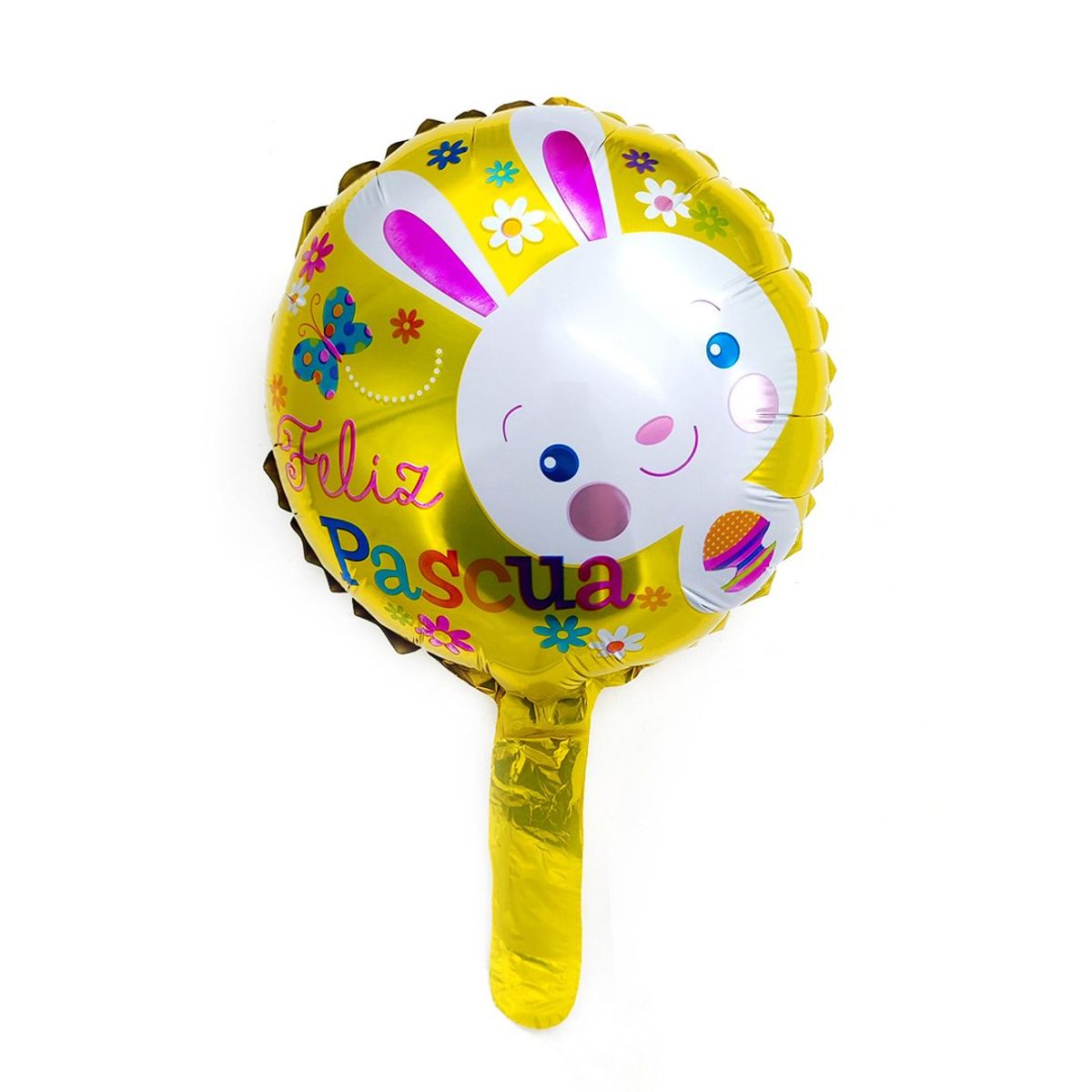 GENERICO - GLOBO METALICO 10 CONEJITO AMARILLO X50 UNI