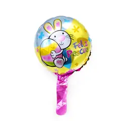 GENERICO - GLOBO METALICO 10 FELIZ PASCUA PASTEL X50 UNI