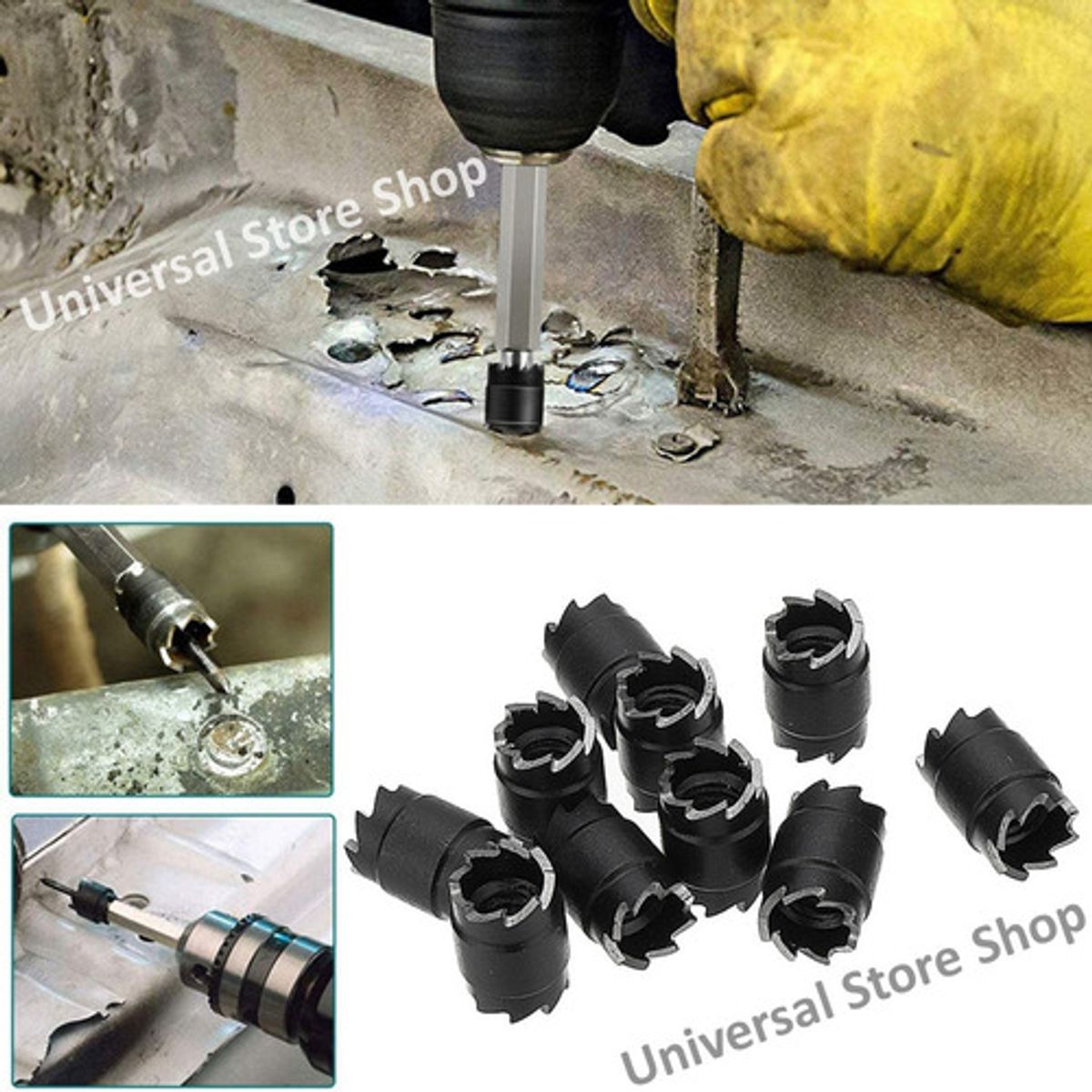 GENERICO - 13pzs Broca Remover Cortar Sacar Soldadura Sierra Acero Hss