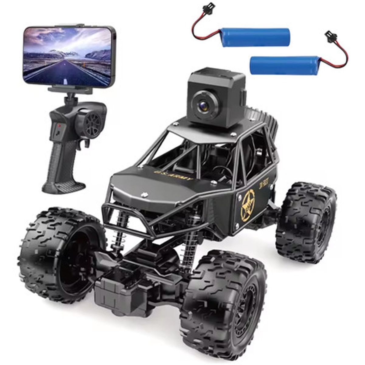 GENERICO - Auto Carro Control Remoto Cámara Wifi Live Video 2x Batería