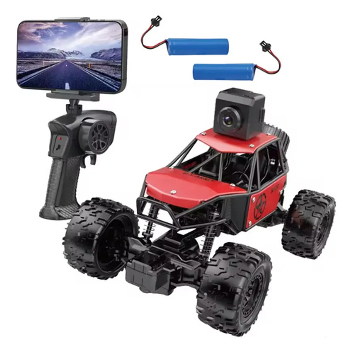 GENERICO - Auto Carro Control Remoto Cámara Wifi Live Video 2x Batería