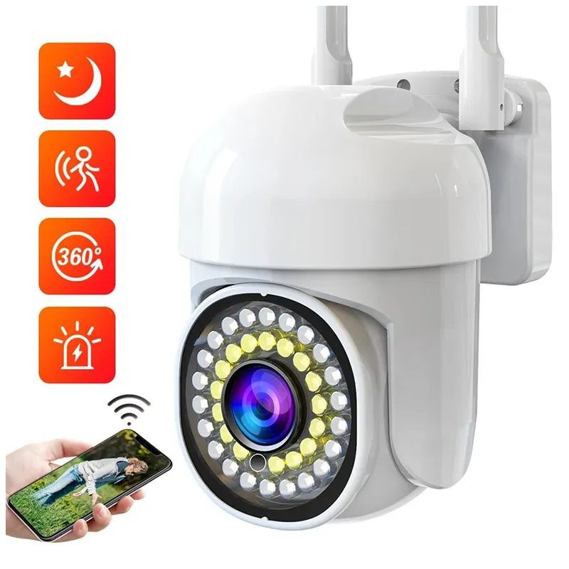 STARTECHOFFICE - Cámara de Seguridad WiFi Monitoreo 360° Full HD 110° Visión Detección