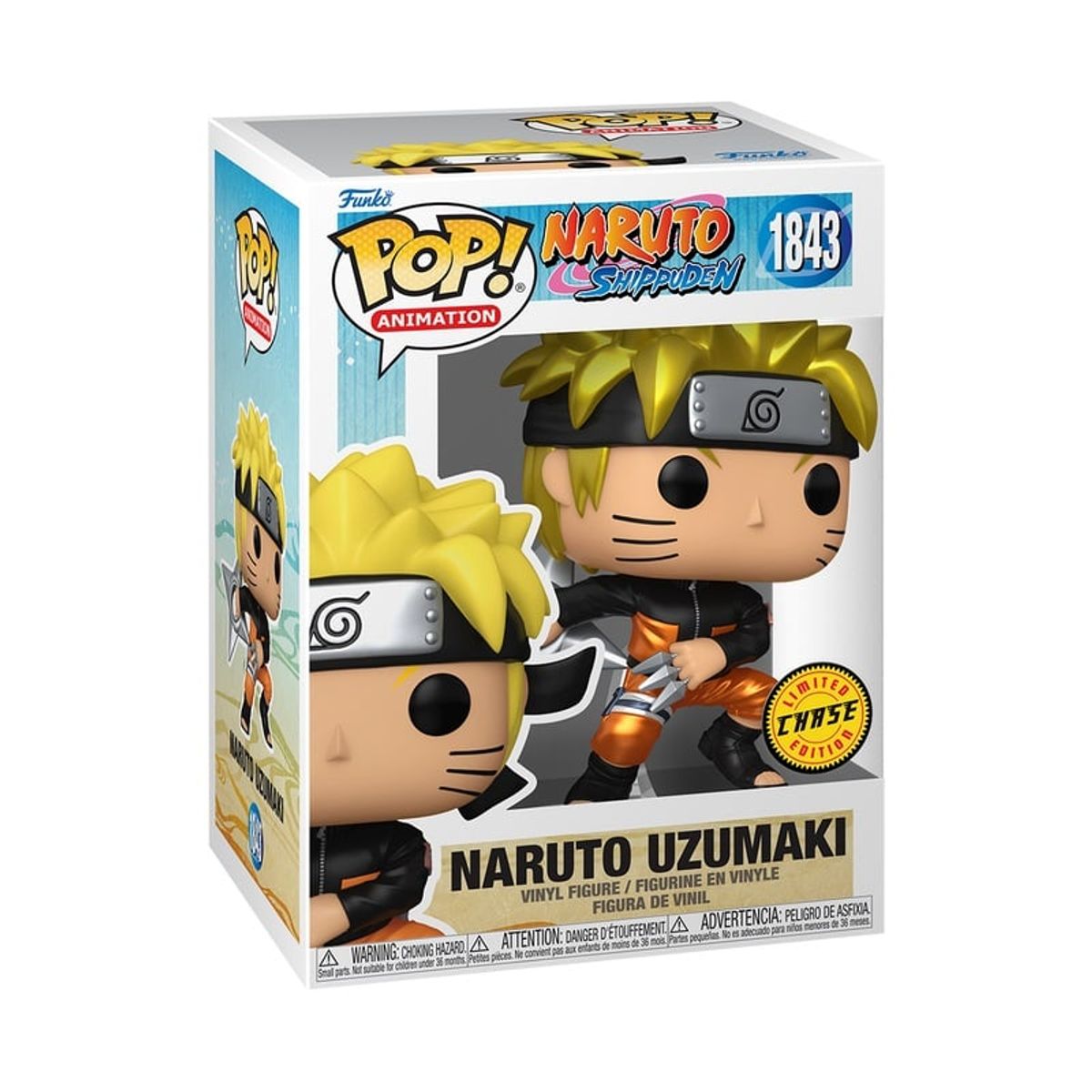 FUNKO - Funko Pop Naruto Chase Metalico Con Kunai y Shuriken 1843